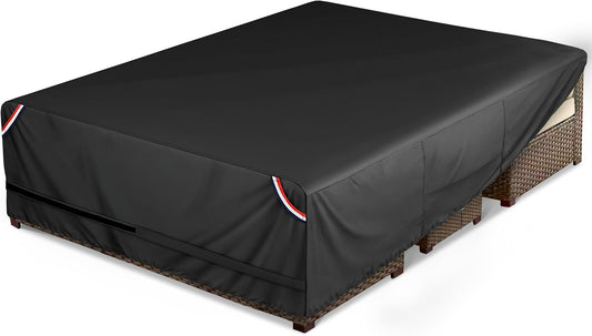 KylinLucky Black Rectangular Furniture Set Cover — original product view