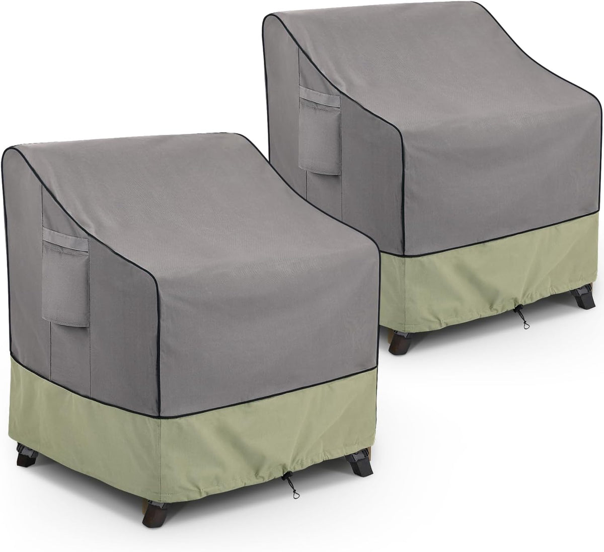 KylinLucky Gray-Green Chair Covers - 2 Pack — original product view