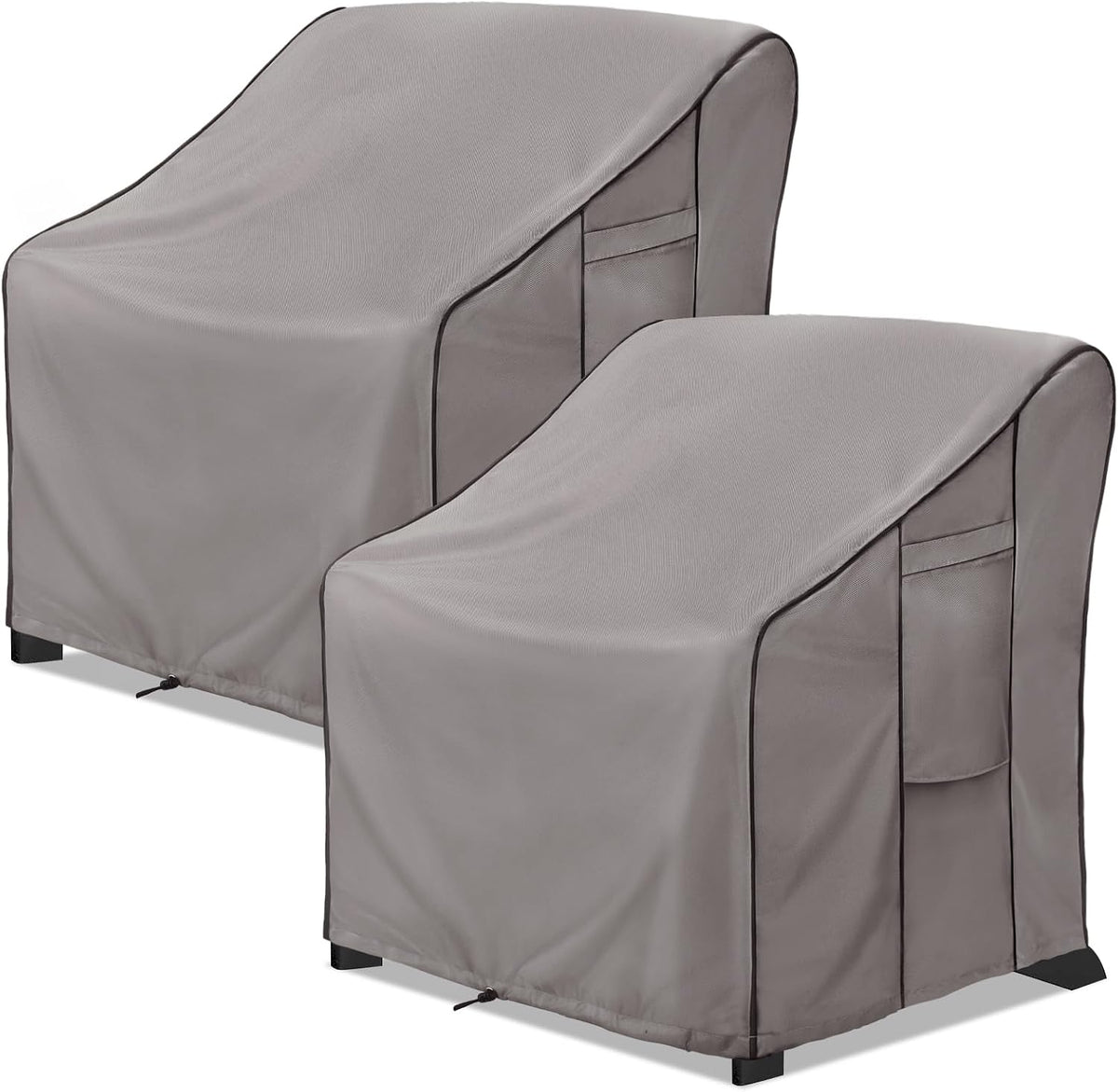 KylinLucky Gray Chair Covers - 2 Pack — original product view