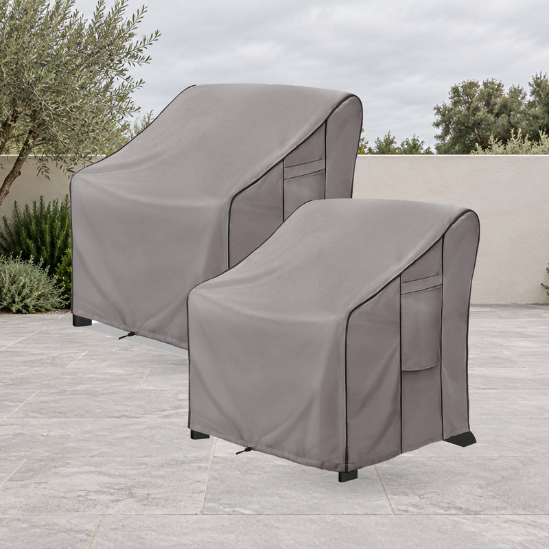 KylinLucky Gray Chair Covers - 2 Pack