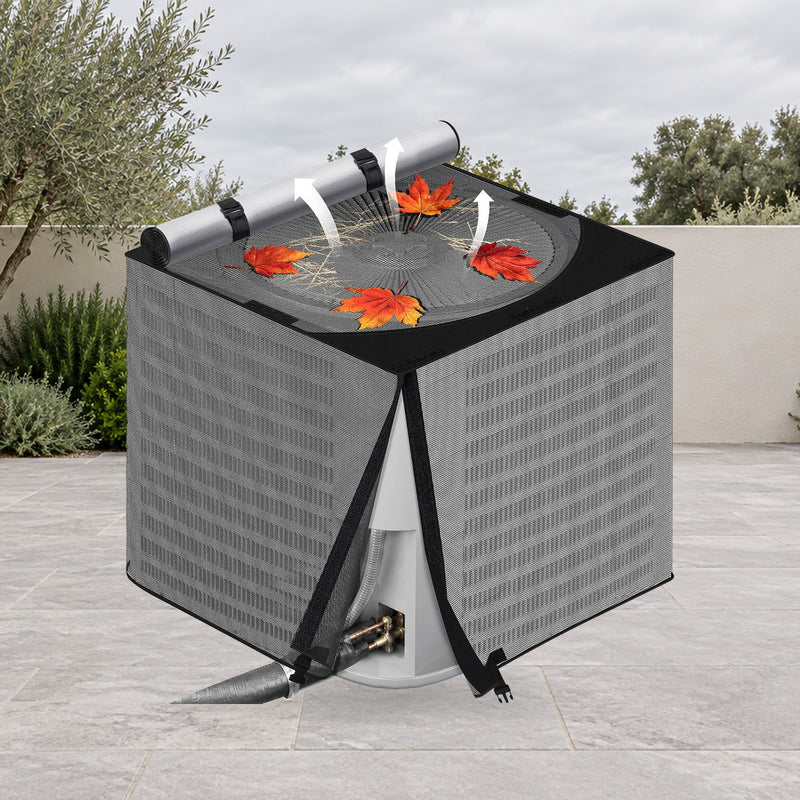 KylinLucky Black Roll-Top Mesh AC Cover