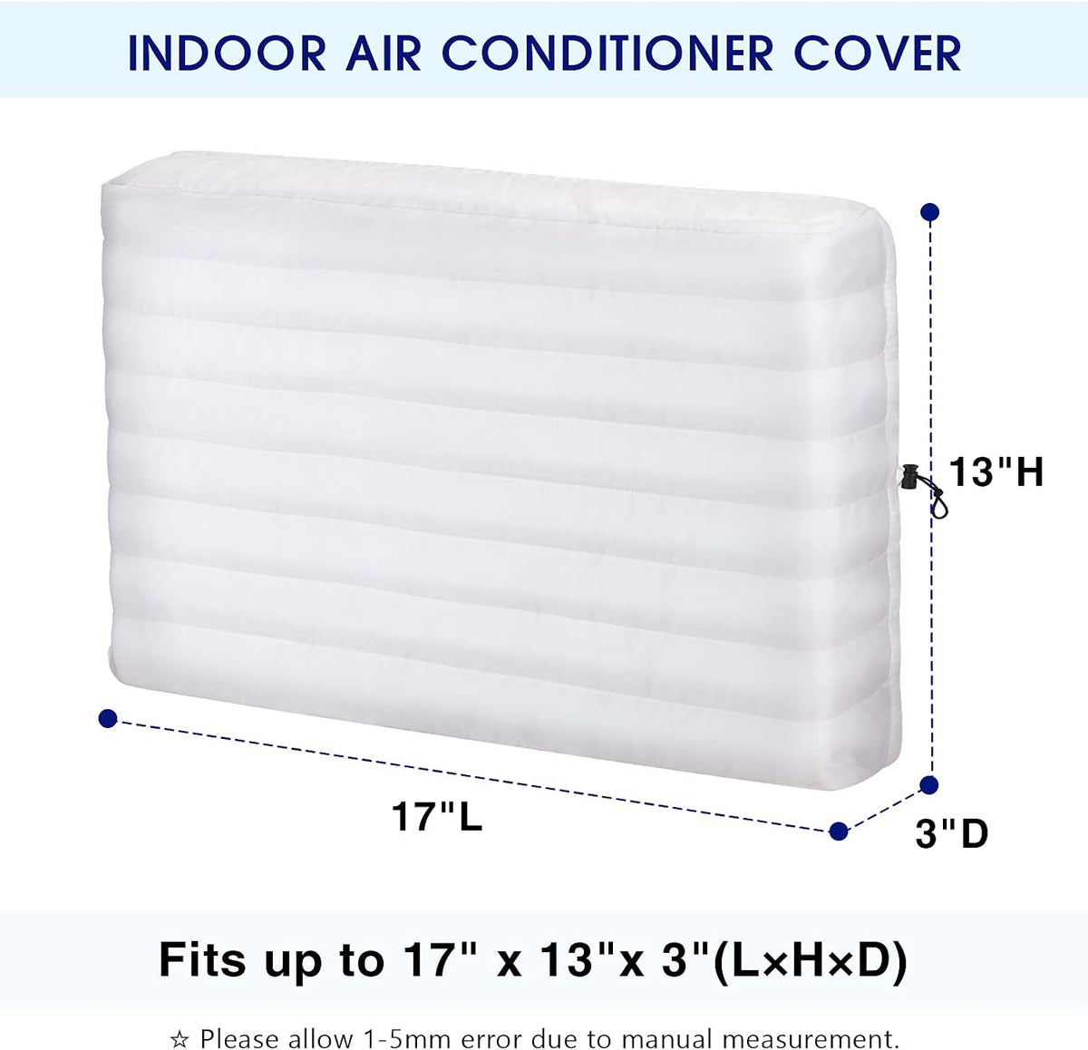 KylinLucky White Indoor Window AC Cover — reference dimensions