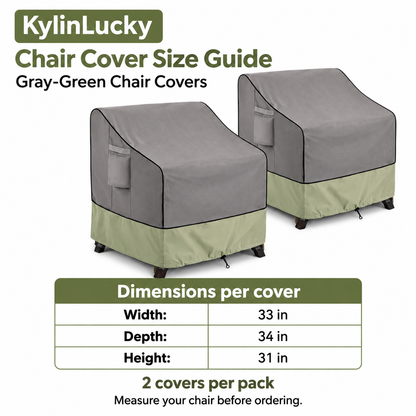 KylinLucky chair cover size guide — product 09