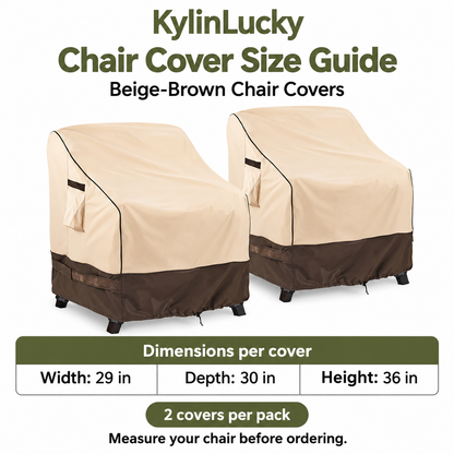 KylinLucky chair cover size guide — product 13
